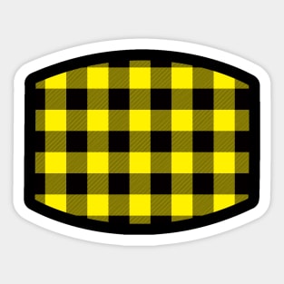 Yellow Tartan - Classic Colorful Graphic Stripes Sticker